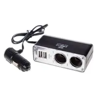 Разветвитель прикуривателя Voin WF-0030 2 выхода плюс 2 USB 1000 mA предохранитель                  