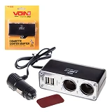 Разветвитель прикуривателя Voin WF-0030 2 выхода плюс 2 USB 1000 mA предохранитель
