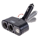 Разветвитель прикуривателя Voin WF-0668/003 2 выхода плюс 2USB 1500mA/предохранитель изм угол