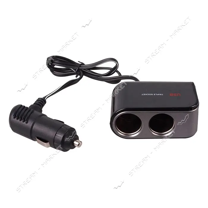 Разветвитель прикуривателя Voin SC-2069 2 выхода плюс 2USB 2100mA 12/24V                            