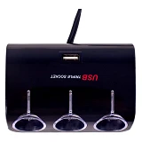 Разветвитель прикуривателя Voin SC-3073 3 выхода плюс 1USB 1000mA 12/24V                            
