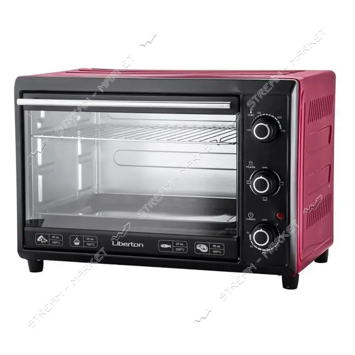 Электродуховка Liberton LEO-400 40л Red                                                             