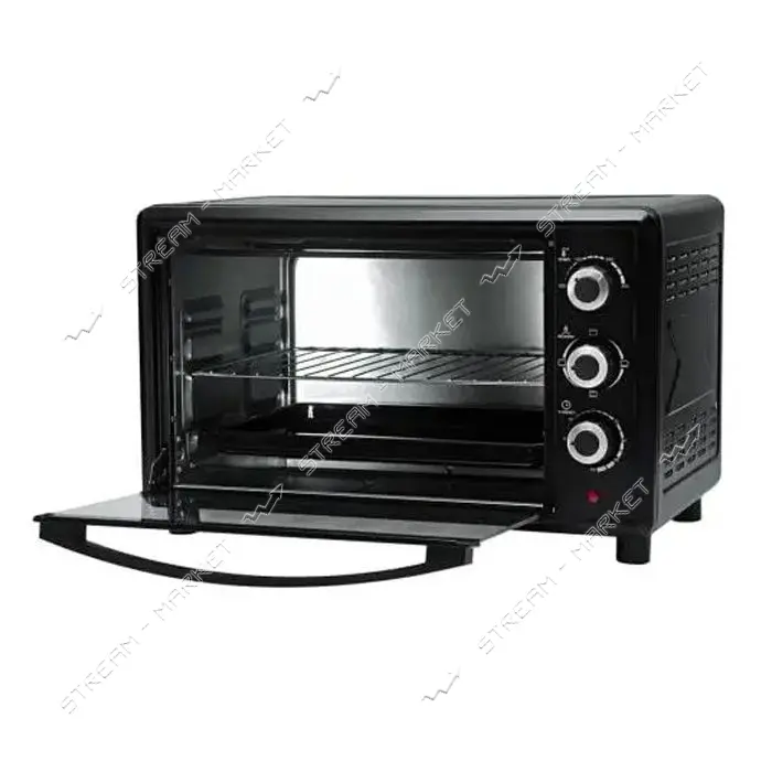Електродуховка Liberton LEO-480 48л конвекція підсвічування Black Mirror                            