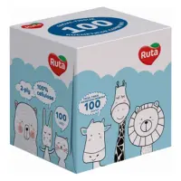 Салфетки косметические Ruta Kids куб 2 слоя 100 листов                                              