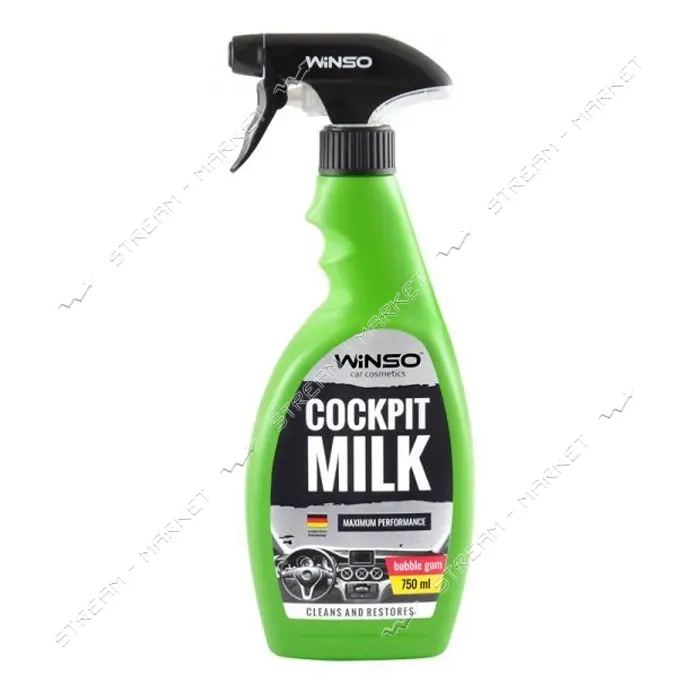 Полироль-молочко для пластика торпеды Winso Cockpit milk 750мл Bubble gum                           