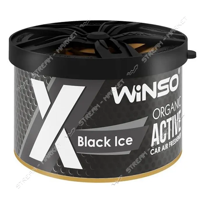Ароматизатор Winso Organic Active Black Ice 40г                                                     