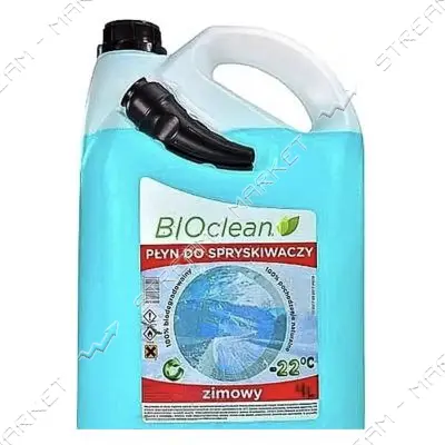 Омыватель для стекла BIOclean с лейкой зимний -25 4л голубой                                        