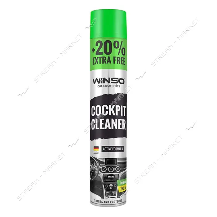 Полироль для пластика торпеды Winso Cockpit Cleaner 750мл лимон                                     