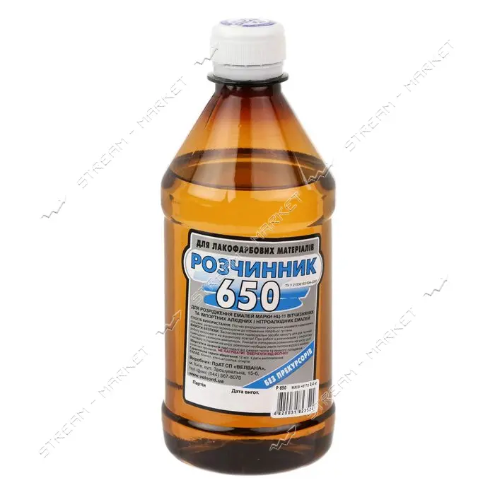 Растворитель Velvana 650 0.4л 0.32кг