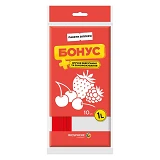Зип-пакеты Бонус для хранения и заморозки продуктов 1л 10шт                                         