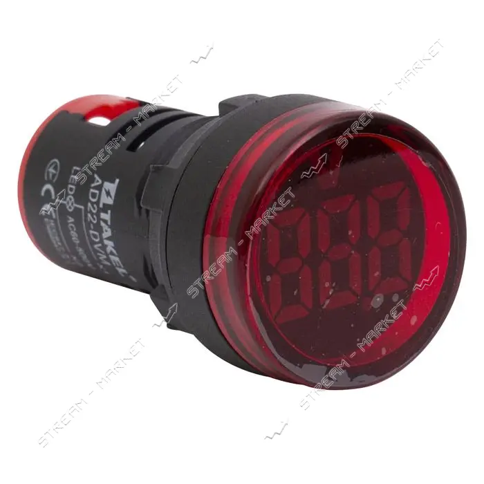 Светодиодный вольтметр AD22-22DS АC 20-500В красный                                                 