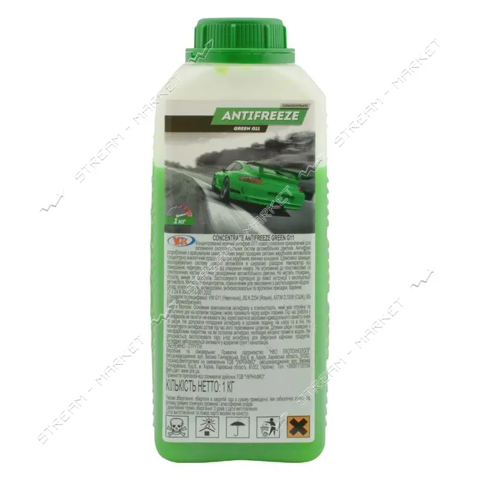 Антифриз УНК GreenCool G11 концентрат 1кг зеленый                                                   