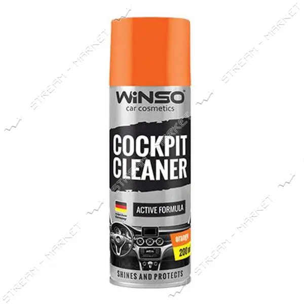 Полироль для пластика торпеды Winso Cockpit Cleaner 200мл апельсин                                  