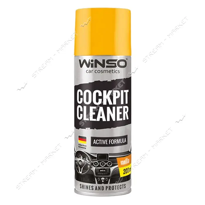 Полироль для пластика торпеды Winso Cockpit Cleaner 200мл ваниль