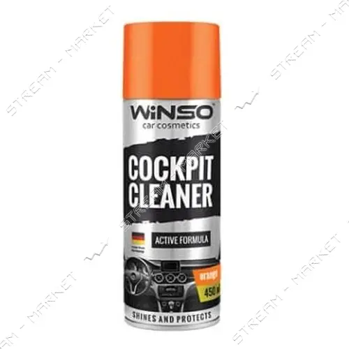 Полироль для пластика торпеды Winso Cockpit Cleaner 450мл апельсин                                  