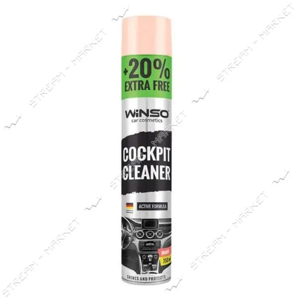 Полироль для пластика торпеды Winso Cockpit Cleaner 750мл персик