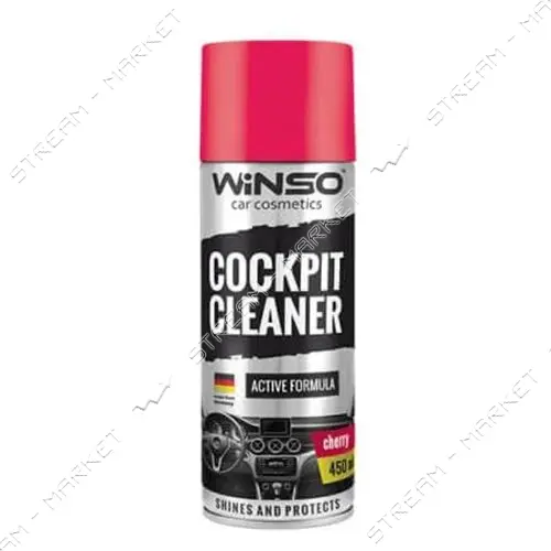 Полироль для пластика торпеды Winso Cockpit Cleaner 450мл вишня                                     