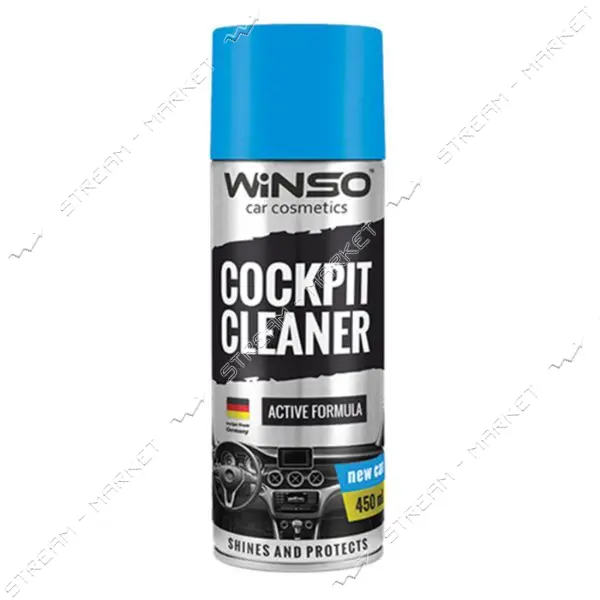 Полироль для пластика торпеды Winso Cockpit Cleaner 450мл новая машина