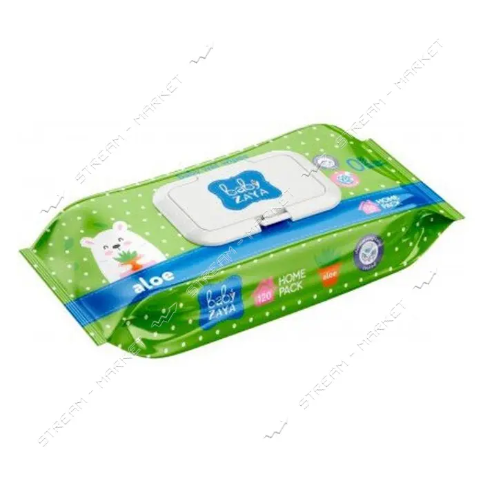 Влажные салфетки Baby Zaya детские Алоэ 120шт                                                       