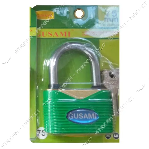Замок навесной Gusami 75мм цветной                                                                  