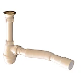 Сифон Extra Plast СМО-50 1-1/4"x40 с резьбовым выпуском гофротрубой 40x40/50