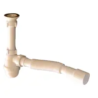 Сифон Extra Plast СМО-50 1-1/4"x40 с резьбовым выпуском гофротрубой 40x40/50