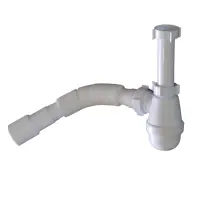Сифон Extra Plast ПСО-50 1-1/4"x40 без выпуска с гофротрубой 40x40/50