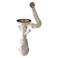 Сифон Extra Plast МЕКР2С-40 3-1/2"x40 с резьб.выпуск.стиралка посудом. с круглым гибким переливом