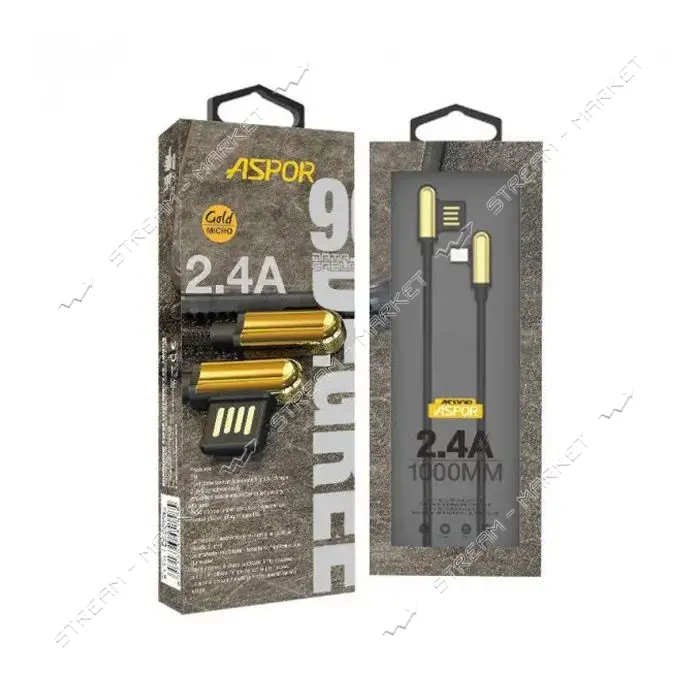 Кабель Aspor A120 Type-C 1м золото
