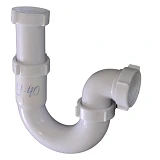 Сифон Extra Plast У-40 1-1/2"x40 без резьбового выпуска прямоточный                                 