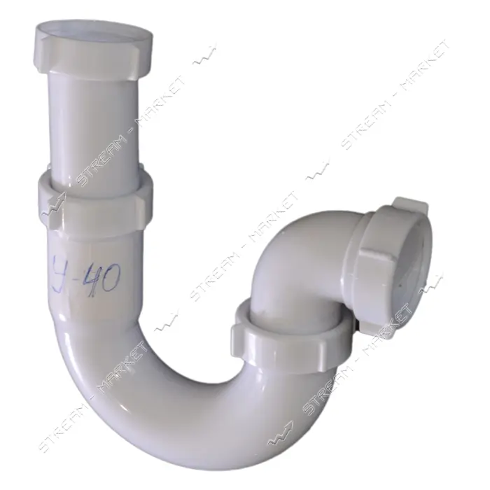 Сифон Extra Plast У-40 1-1/2"x40 без резьбового выпуска прямоточный                                 
