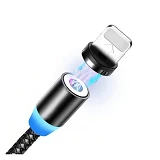 Магнитный кабель Aspor 360 Pro Lightning 1м черный                                                  