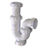 Сифон Extra Plast У-40Р 1-1/2"x40 без резьбового выпуска прямоточный с ревизией                     