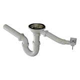 Сифон Extra Plast МЕУЖ-40 3-1/2"x40 с резьб.вып.прямоточный с прямоугл.перел. и прям.трубой 40x200  