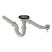 Сифон Extra Plast МЕУЖ-40 3-1/2"x40 с резьб.вып.прямоточный с прямоугл.перел. и прям.трубой 40x200
