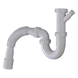 Сифон Extra Plast ВПСТ-50 1-1/2"x40 без вып. прямоточный стиралка и гофротрубкой 40x40/50