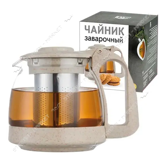Заварник S&T 9161 700мл стекло/пластик                                                              
