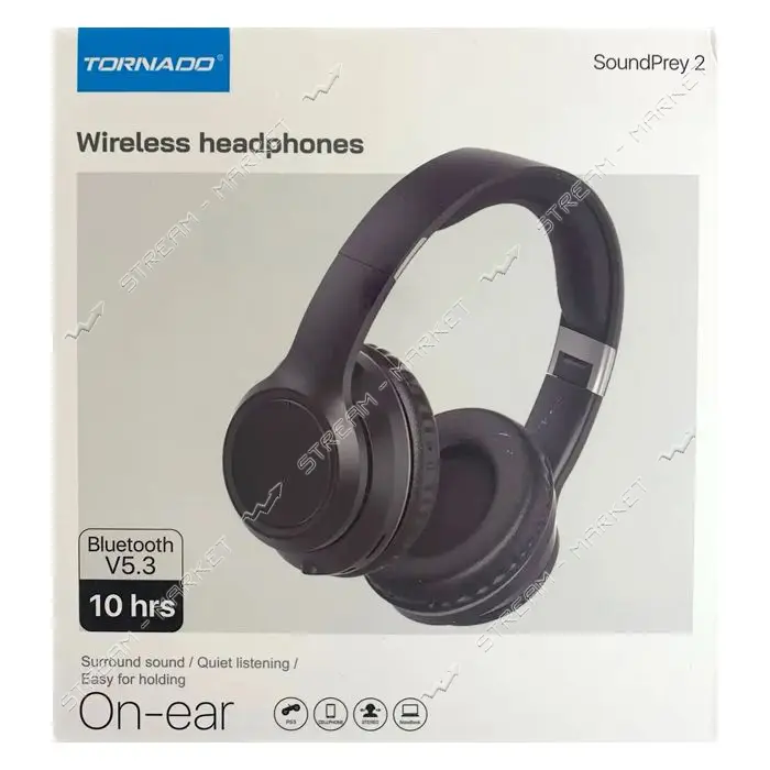 Bluetooth наушники Tornado TSB-2 Sound Prey2 черные                                                 