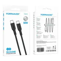 Кабель Tornado Type-C  TX19 Silicone Type-C to Type-C 60W 1м черный                                 