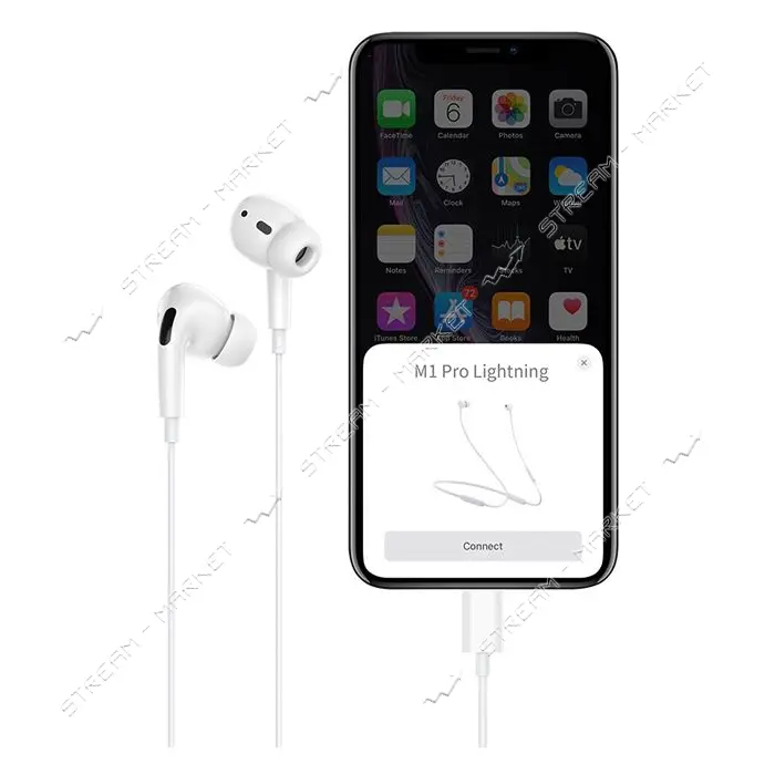 Наушники проводные Hoco M1 Pro for Lightning белые                                                  