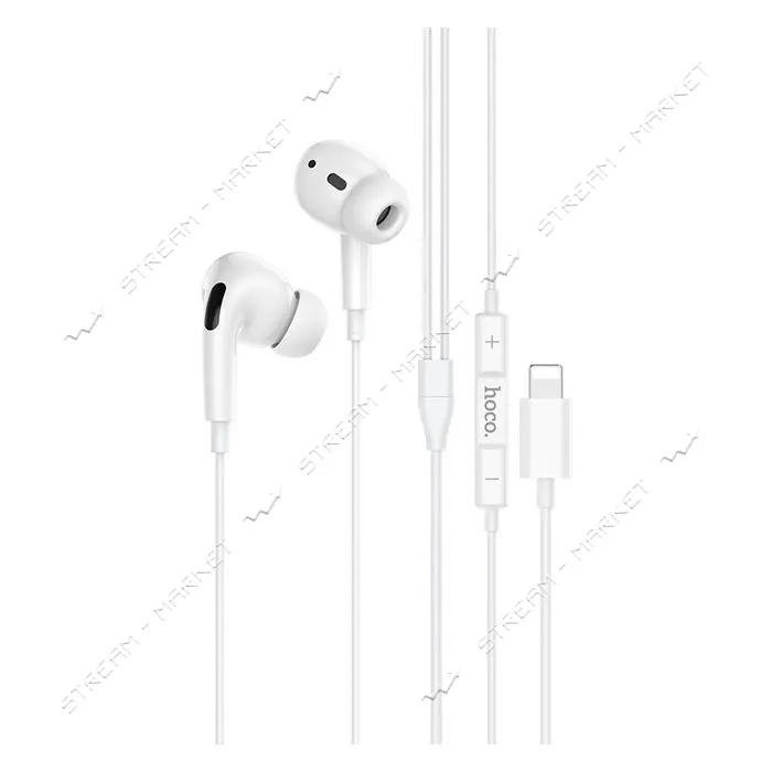 Наушники проводные Hoco M1 Pro for Lightning белые                                                  