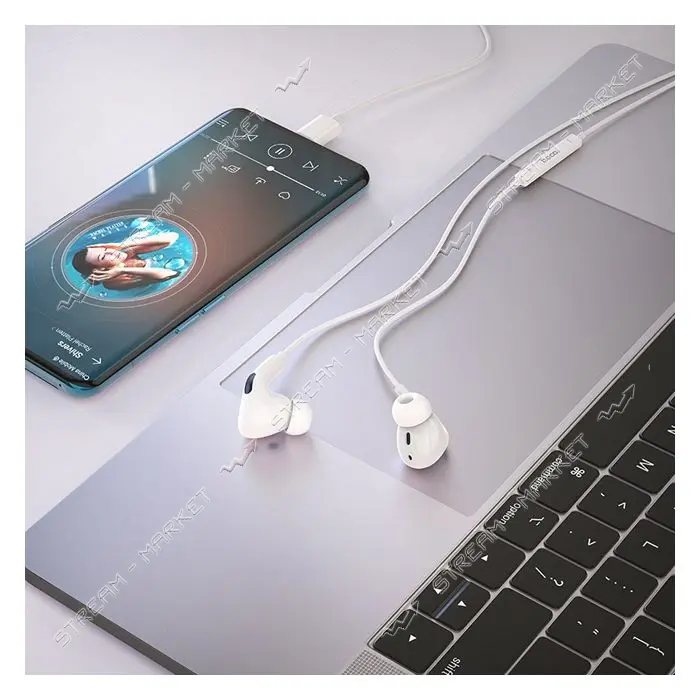 Наушники проводные Hoco M1 Pro for Type-C белые                                                     
