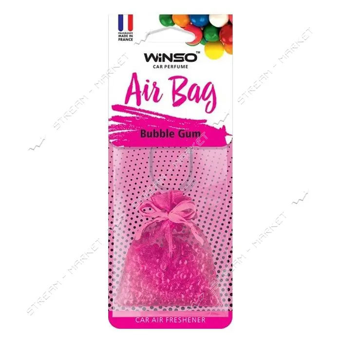 Ароматизатор Winso Air Bag с ароматизированными гранулами BUBBLE GUM 20мл                           