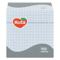 Салфетки сервировочные Ruta 24х24см 1 слой 100шт голубые                                            