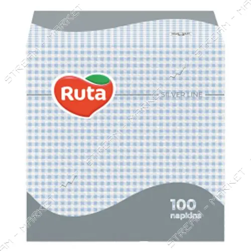 Салфетки сервировочные Ruta 24х24см 1 слой 100шт голубые