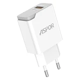 Сетевое зарядное устройство Aspor A822 Fast Charger 18W QC3.0 1USB/3A плюс кабель Micro белое