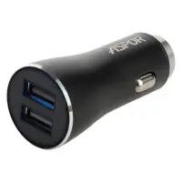 Автомобильное зарядное устройство Aspor A918 3.4А 2USB черное                                       