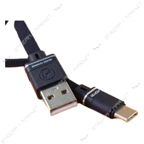 Кабель Aspor A137 Type-C 2.4А 1.2м черный
