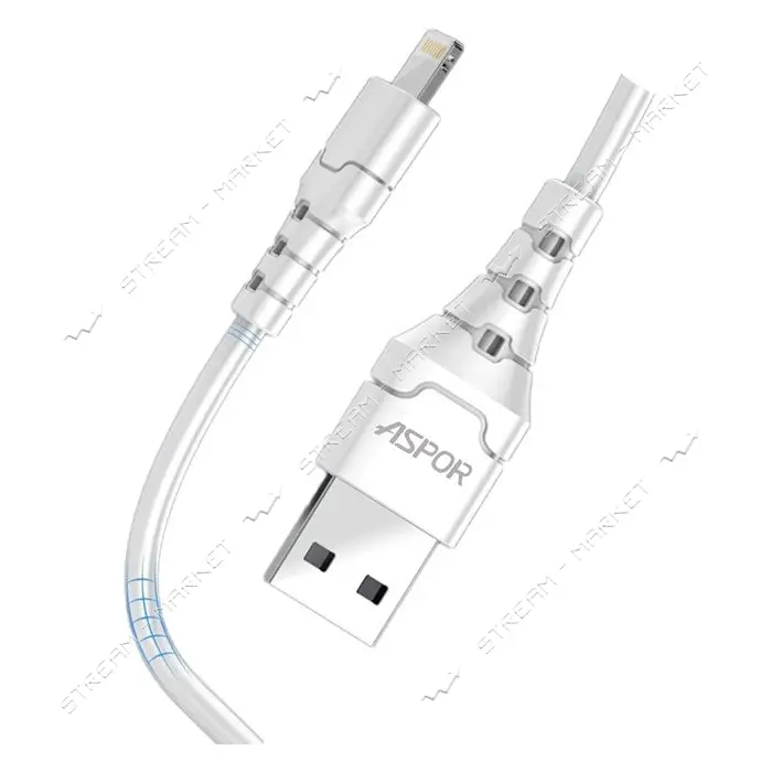 Кабель Aspor A101 Lightning 3А 1м белый                                                             