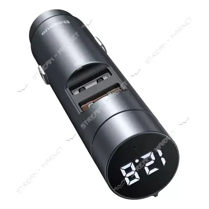 FM-трансмиттер Baseus Energy Column Car Wireless MP3 Charger PPS Quick Charger-English серый